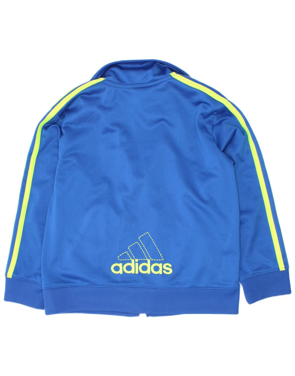 Adidas drenge grafisk træningsdragt topjakke 4-5 år blå polyester