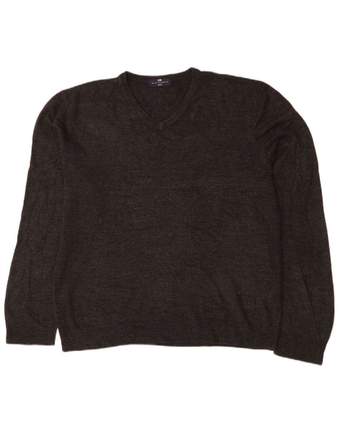 Marks & Spencer Herre Blue Harbor V-hals sweater XL Grå Akryl