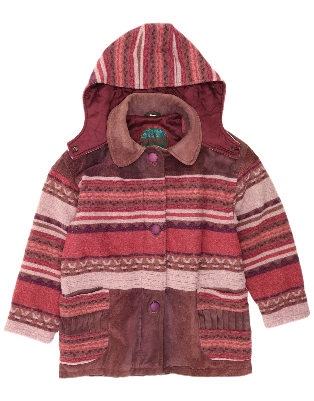 Henri Rossi Dame vindjakke EU 42 Stor flerfarvet læder