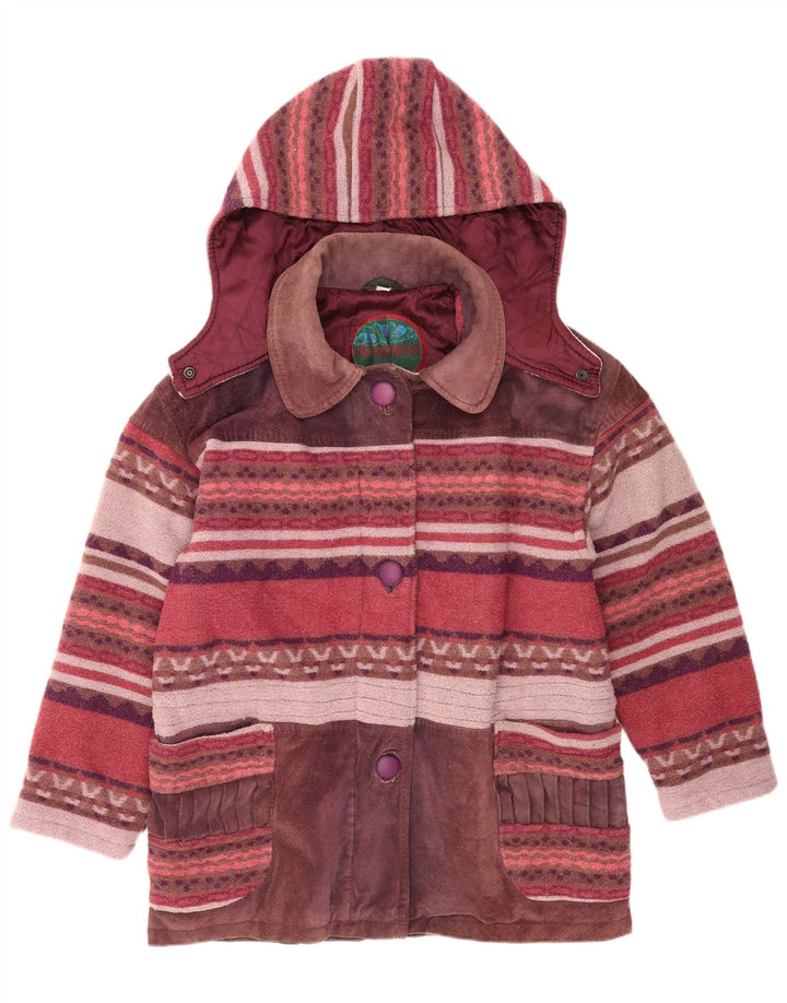 Henri Rossi Dame vindjakke EU 42 Stor flerfarvet læder