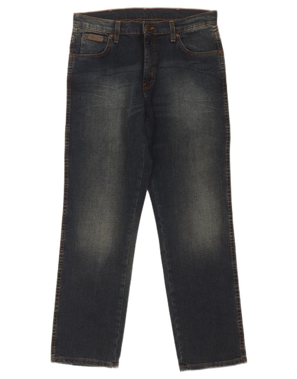 Wrangler Herre Texas Stretch Straight Jeans W32 L30 Navy Blue