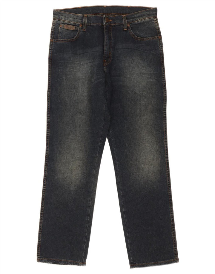 Wrangler Herre Texas Stretch Straight Jeans W32 L30 Navy Blue