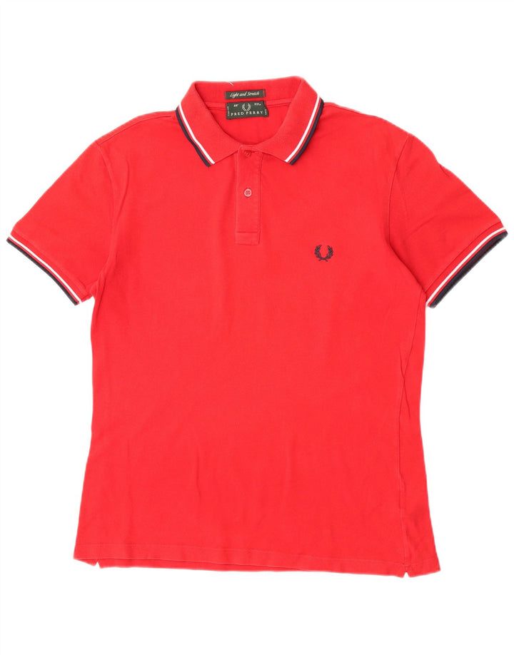 Fred Perry Herre Let og Stretch Polo Shirt Large Red