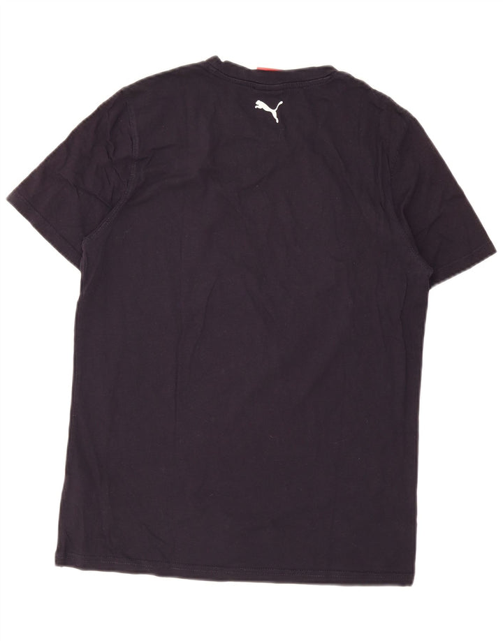 Puma Herre grafisk T-shirt top lille marineblå bomuld