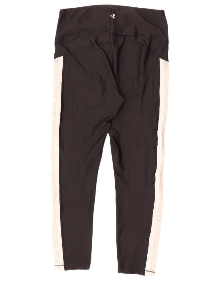 Under Armour Kvinders Grafiske Capri Leggings UK 12 Medium Sort Colourblock