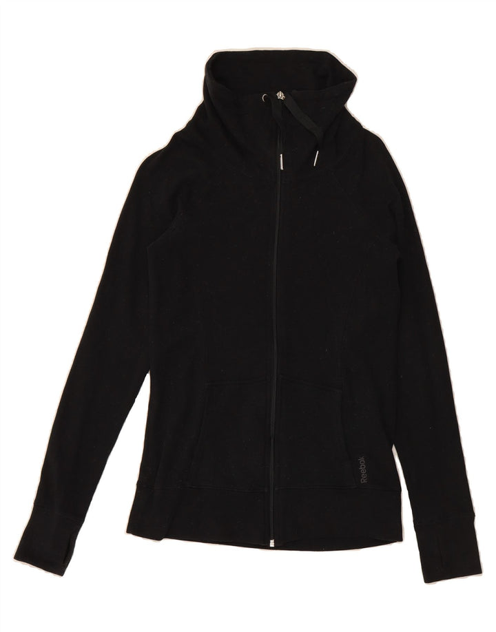 REEBOK Womens Tracksuit Top Jacket UK 12 Medium Black Cotton Vintage Reebok and Second-Hand Reebok from Messina Hembry 