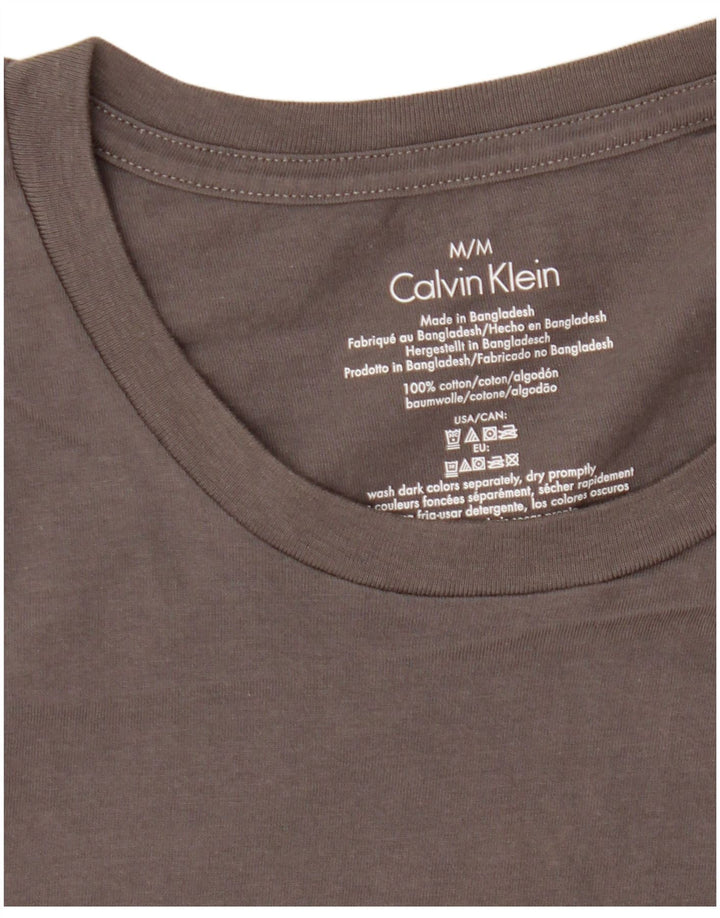 Calvin Klein Herre grafisk T-shirt Top mellemgrå bomuld