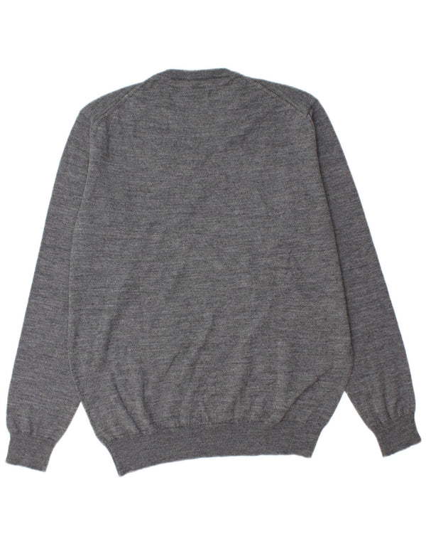 Dacks herre V-hals sweater 2XL grå uld