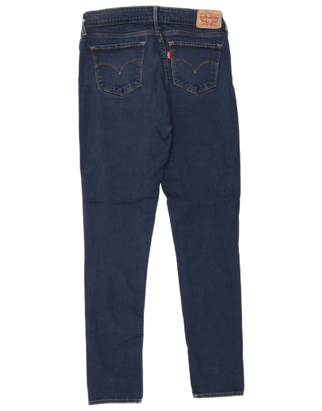 LEVI'S Dame 711 Skinny Jeans W28 L30 Marineblå Bomuld