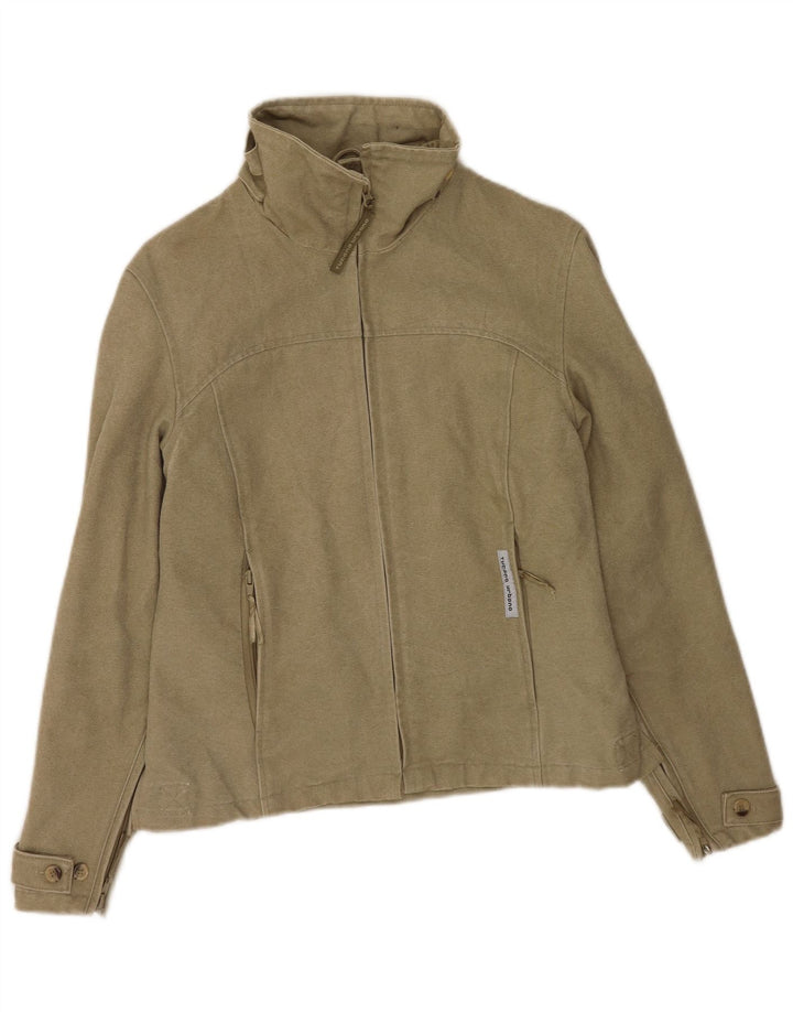 Tucano Urbano Dame Bomber Jacket UK 10 Small Khaki Cotton