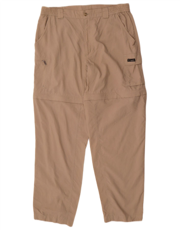 COLUMBIA Straight Cargo Bukser til kvinder Large W32 L30 Beige Polyester
