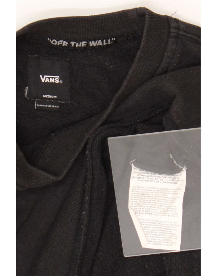 Vans Herre Grafisk Sweatshirt Jumper Medium Sort Bomuld