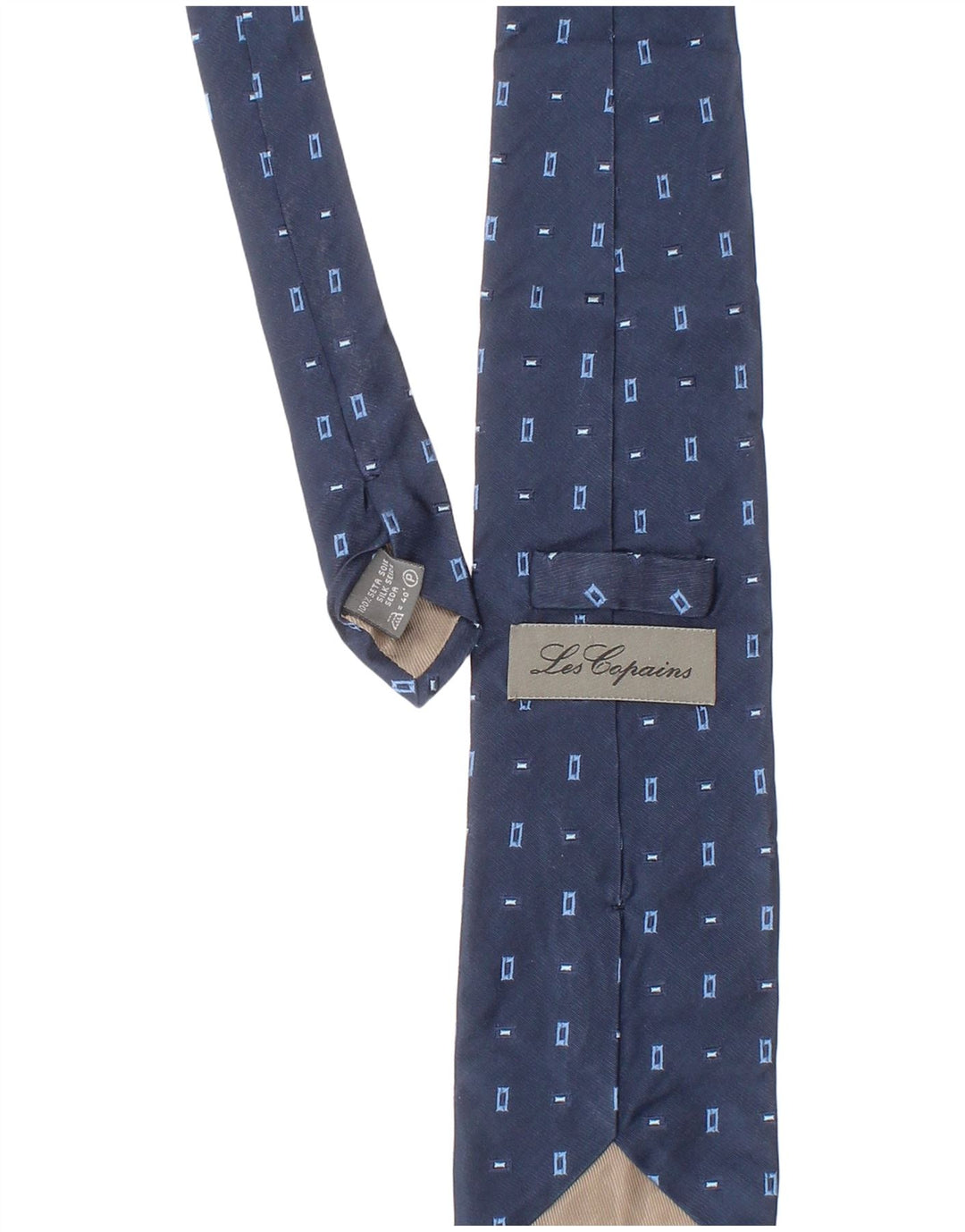 Les Copains Herre slips One Size blå geometrisk silke