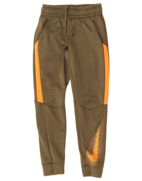 Nike Boys Dri Fit træningsdragt Bukser Joggers 6-7 år XS Khaki Colourblock