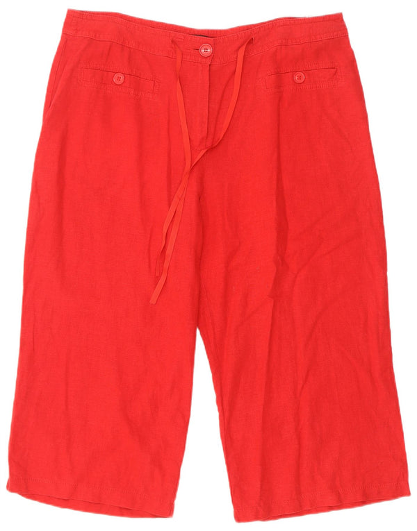 Marks & Spencer Bermuda Shorts til kvinder UK 16 Large W34 Red Linen