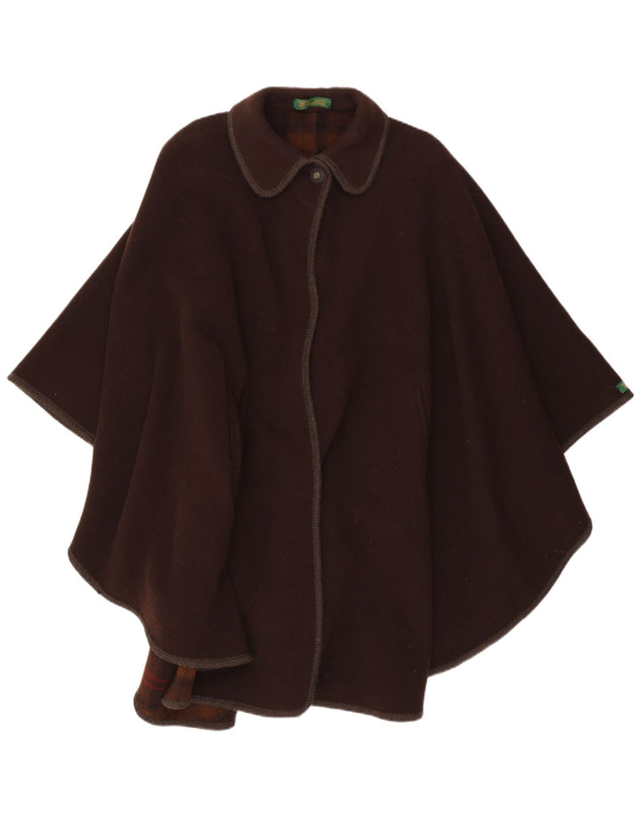 Tyroland Dame Loose Fit Capelet Frakke IT 44 Medium Brun Uld
