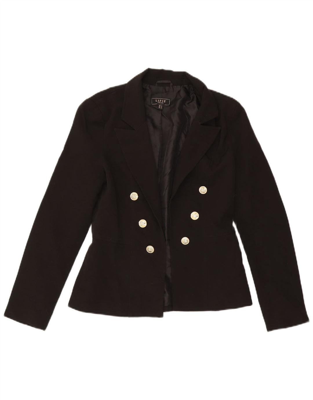 Lipsy Womens Open Blazer Jacket UK 8 Small Black Polyester