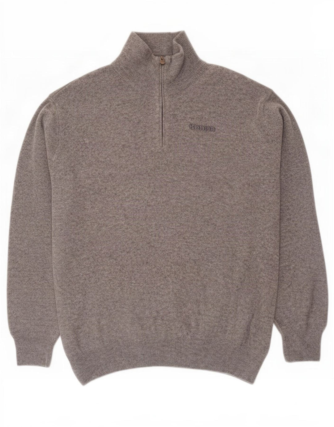 Kappa Herre Zip Neck Jumper Sweater 2XL Grå lammeuld
