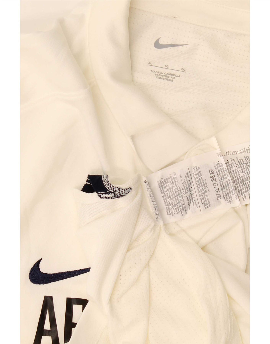 Nike grafisk poloshirt til mænd XL Off White Polyester