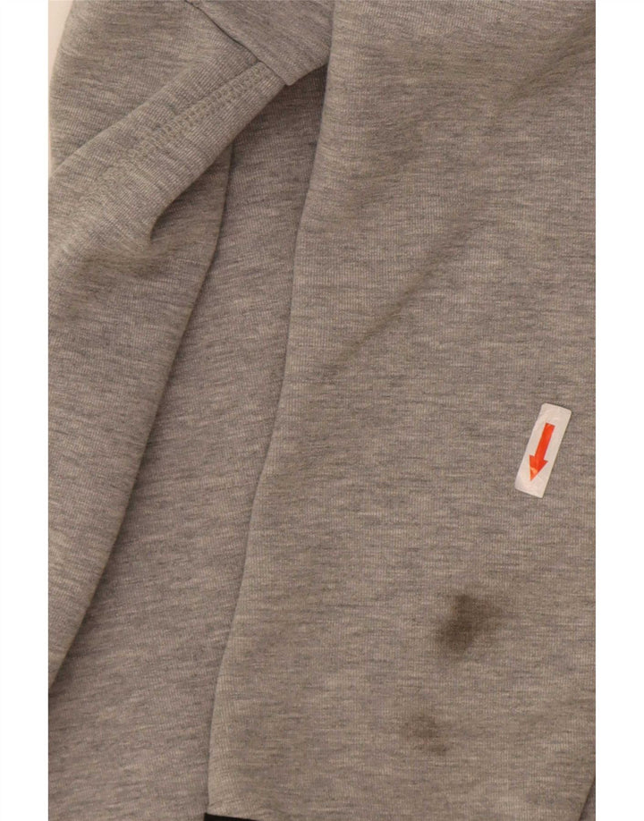 Nike hættetrøje med lynlås til mænd Stor grå flækket bomuld