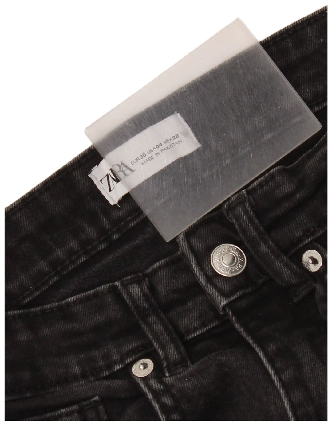Zara Dame Bootcut Jeans EU 36 XS W26 L25 Sort
