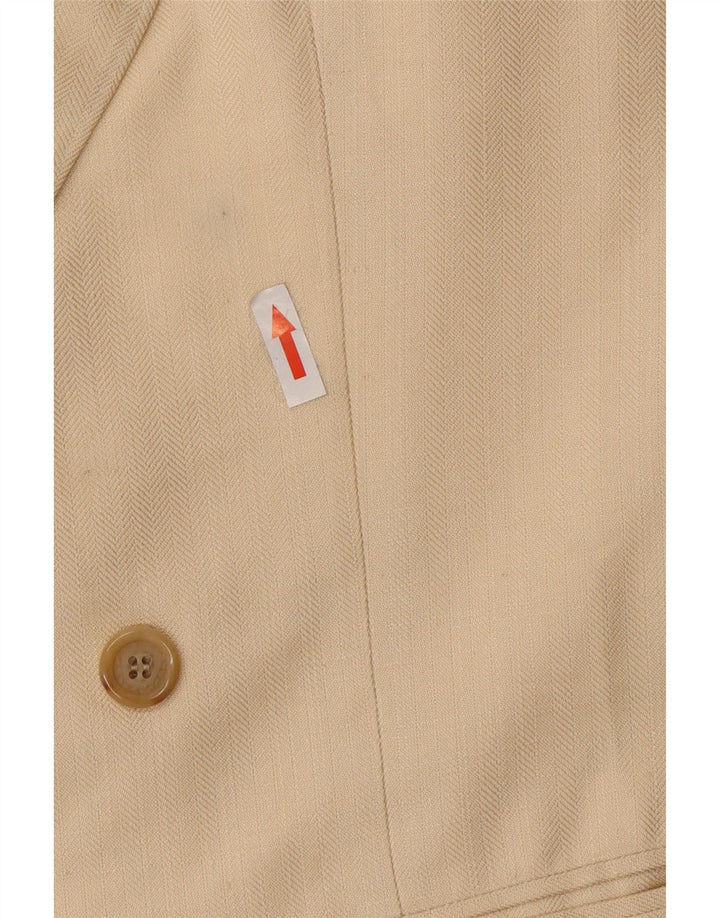 Vintage Herre 2-delt jakkesæt Large W34 L30 Beige Silke