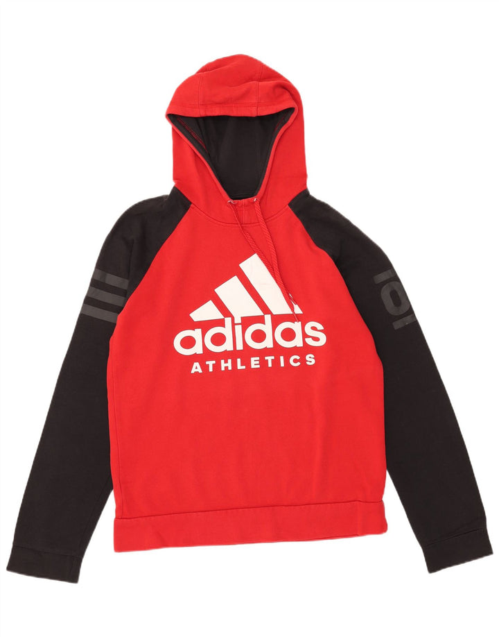 Adidas Grafisk hættetrøje til mænd Medium Rød Colourblock