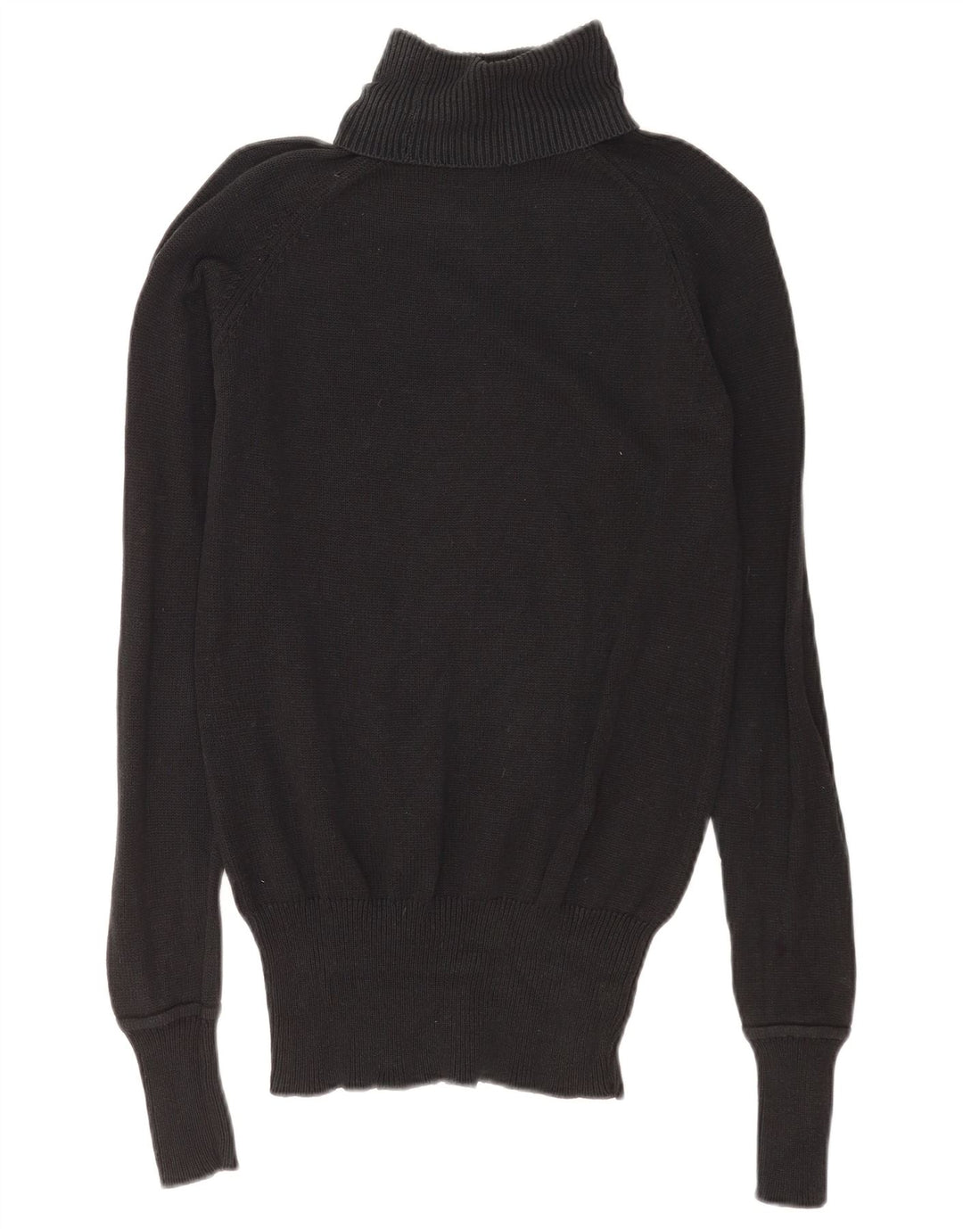 Zara Dame Rullehals Sweater UK 14 Medium Navy Blue Bomuld
