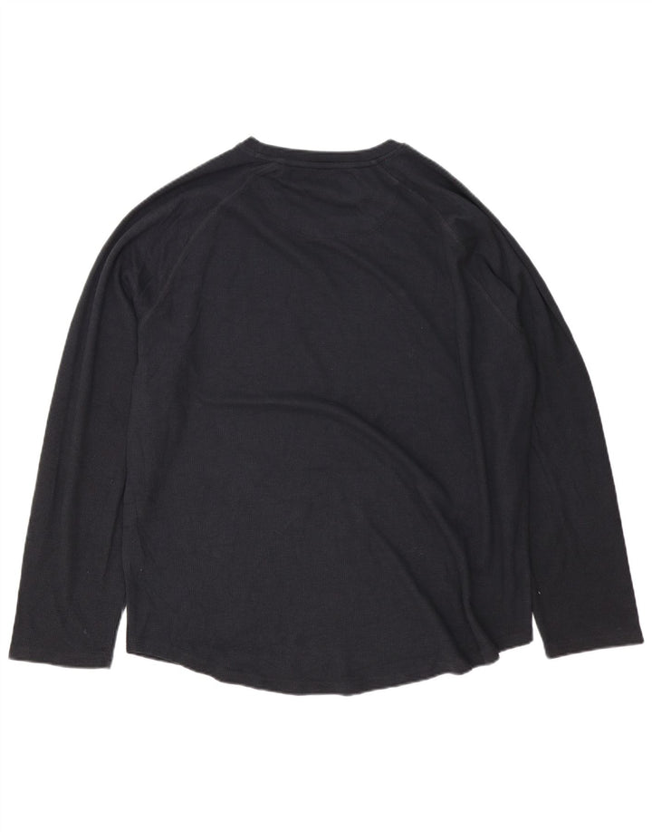 Crew Clothing Herre Top Langærmet 2XL Sort Bomuld