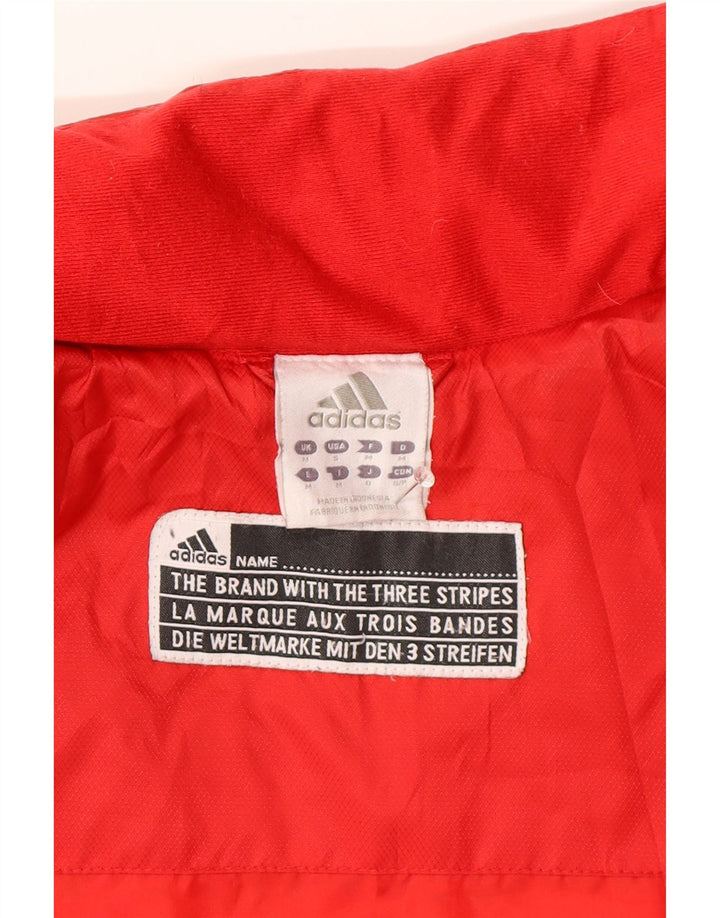 Adidas Polstret Herrejakke UK 38 Medium Rød Colourblock Polyester