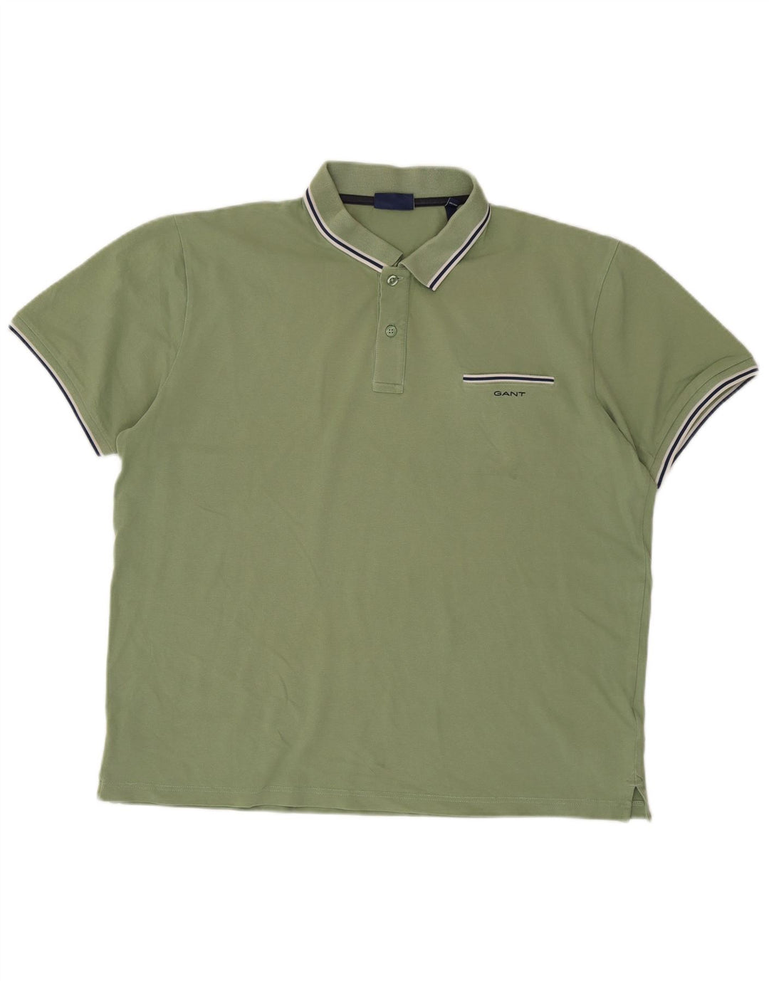 Gant Polo Shirt til mænd 2XL Grøn Stribet Bomuld