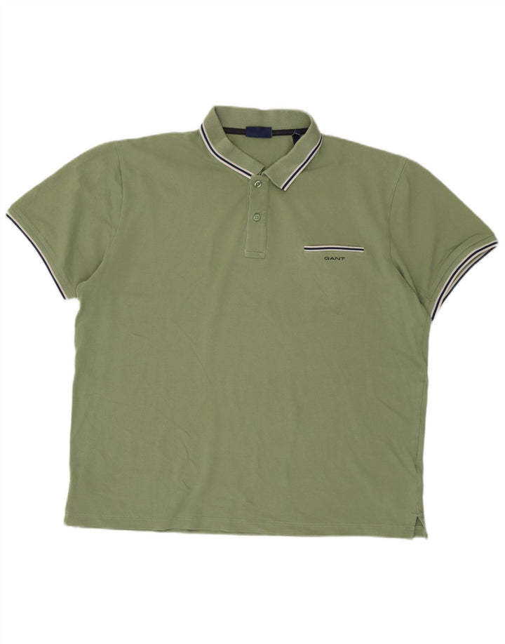 Gant Polo Shirt til mænd 2XL Grøn Stribet Bomuld