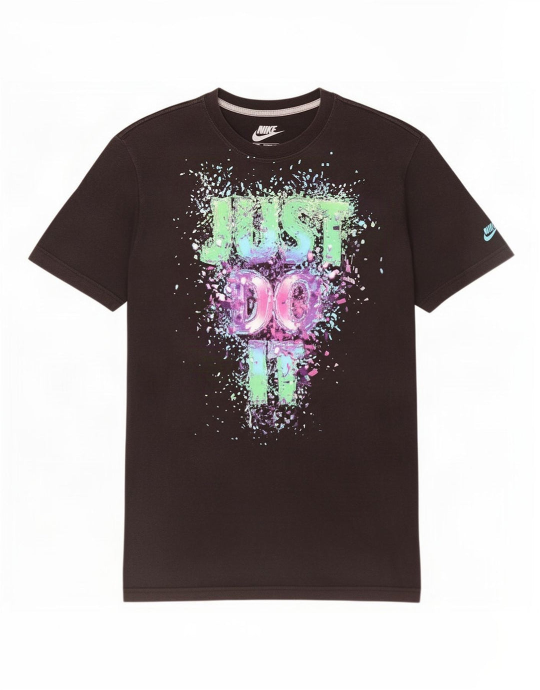 Nike Herre Regular Fit Grafisk T-shirt Top Medium Sort