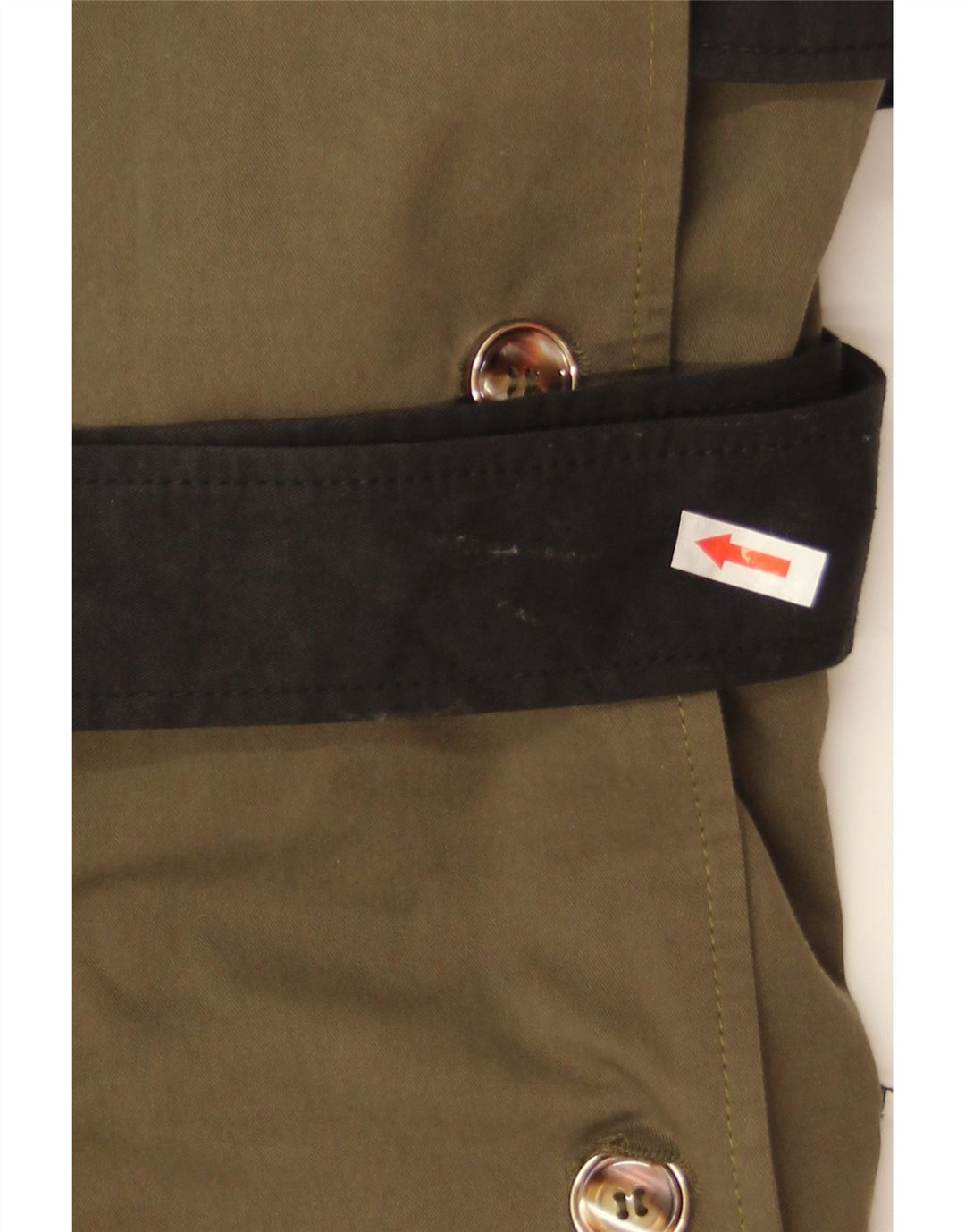 Oasis Womens Oversized Trench Coat UK 10 Small Khaki Colourblock Polyester