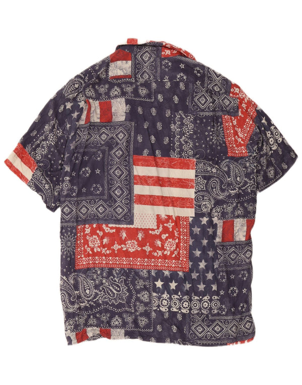 Polo Ralph Lauren Herre kortærmet skjorte Stor marineblå patchwork