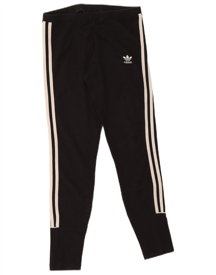 Adidas Dame Leggings UK 10 Small Black Bomuld