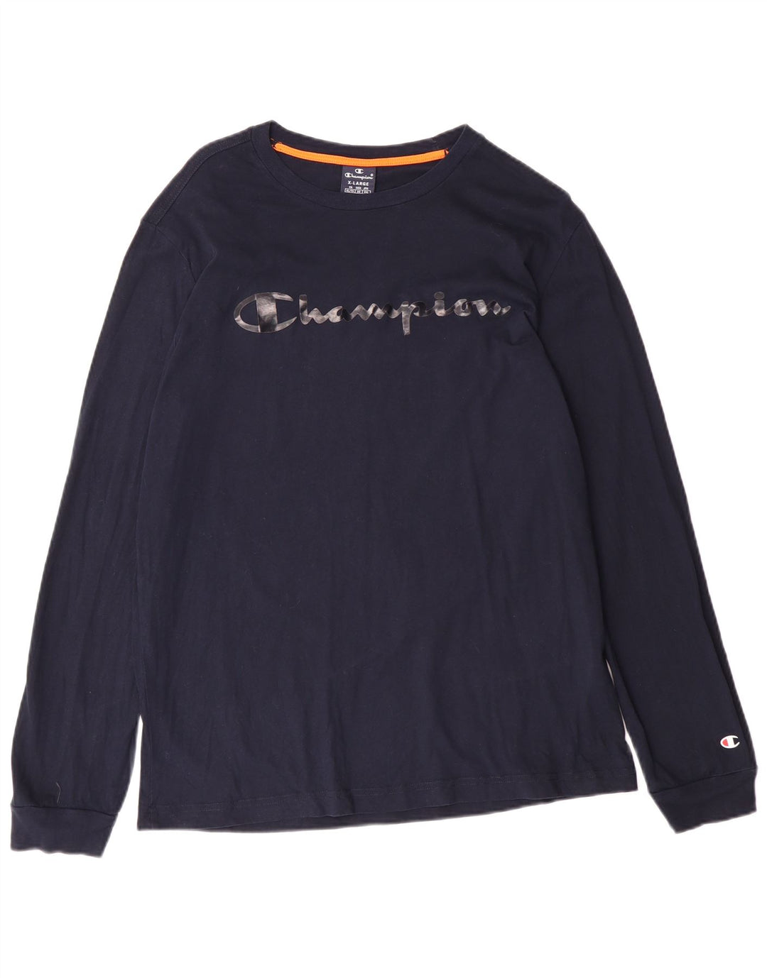 Champion Dame Grafisk T-Shirt Top XL Marineblå Bomuld