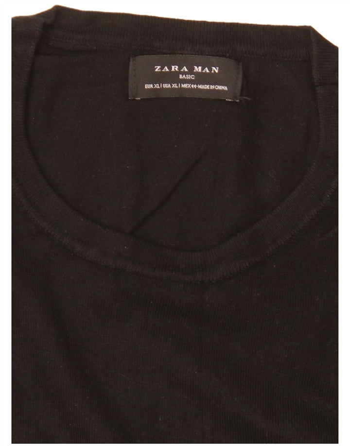 Zara Herre sweater med rund hals XL sort