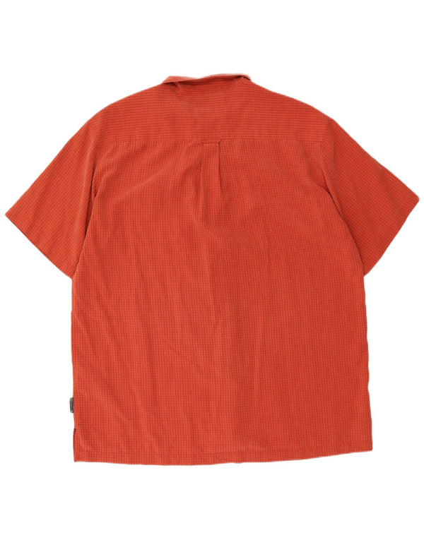 Columbia Herre Titanium Kortærmet Shirt XL Orange Gingham Modal