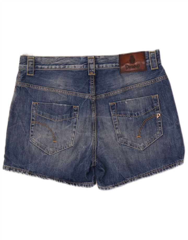 Dondup Dame højtaljede denimshorts W29 Medium Blue Bomuld