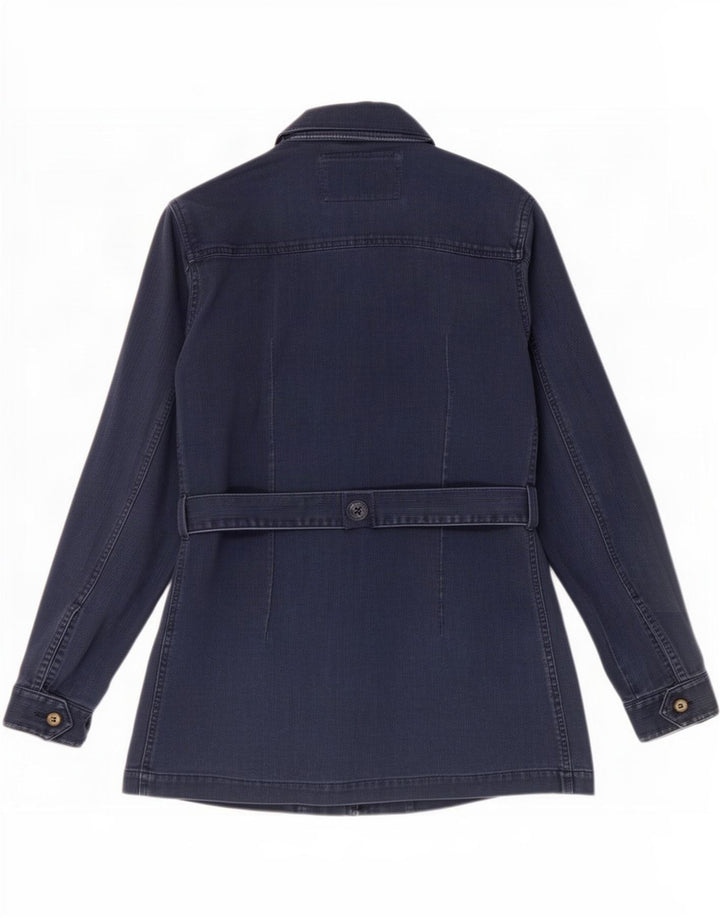 Rifle Dame Military Jacket UK 10 Small Navy Blue Bomuld