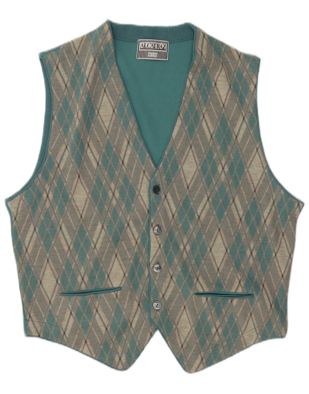 Alcatraz herrevest Medium Blue Argyle/Diamond Acryl