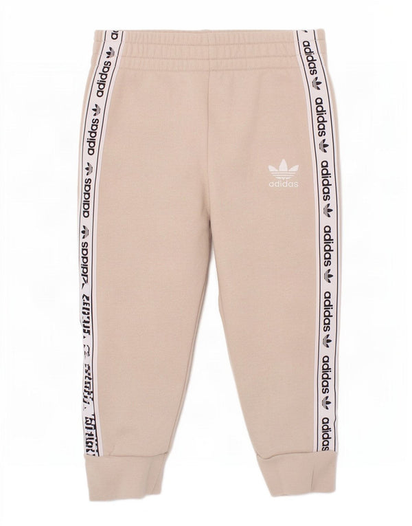Adidas Baby Boys Grafiske træningsdragt bukser 18-24 måneder Beige Colourblock