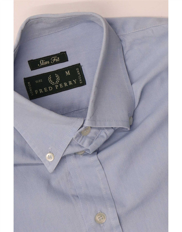 FRED PERRY Herre Slim Fit skjorte Medium Blue Cotton
