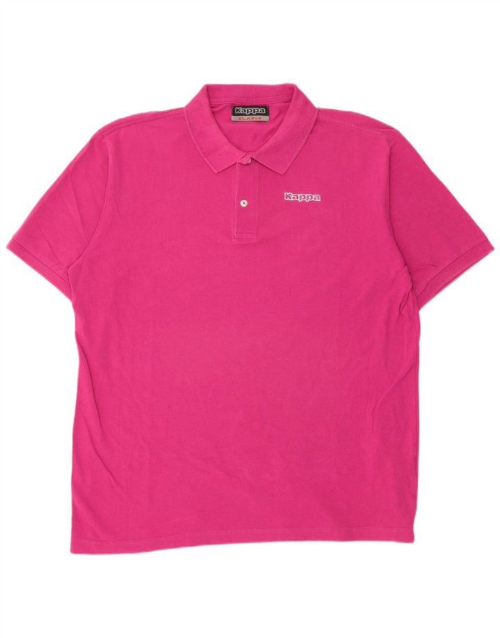 Kappa herre poloshirt XL Pink bomuld