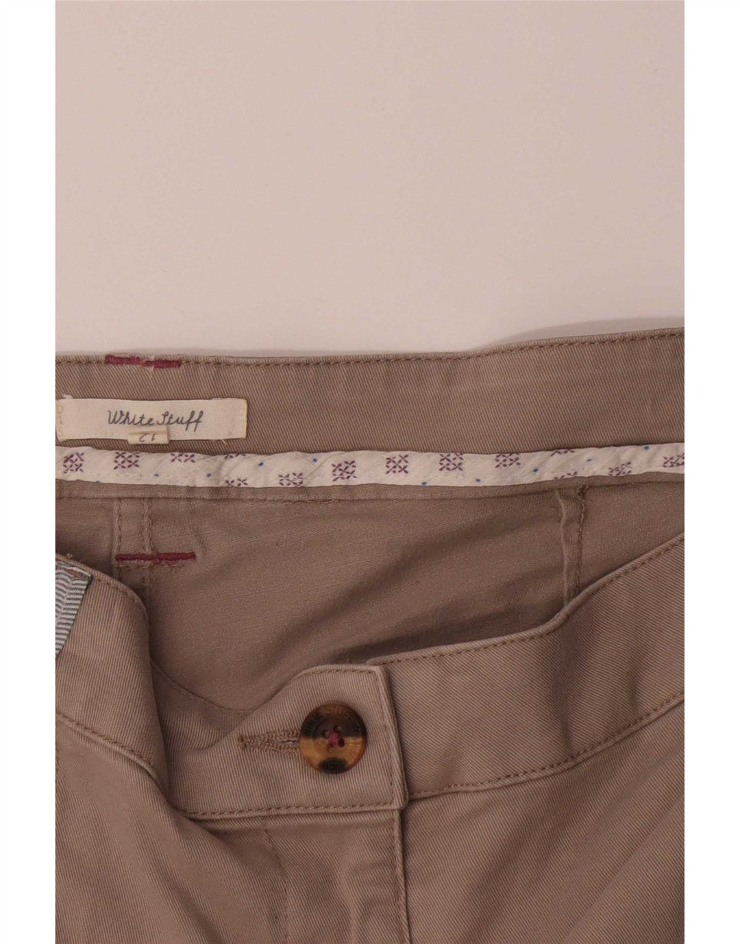White Stuff Womens Shorts UK 12 Medium W34 Beige Bomuld