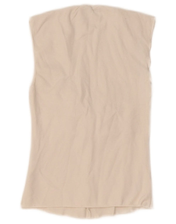 Zara Womens Crop Vest Top UK 8 Small White Viscose
