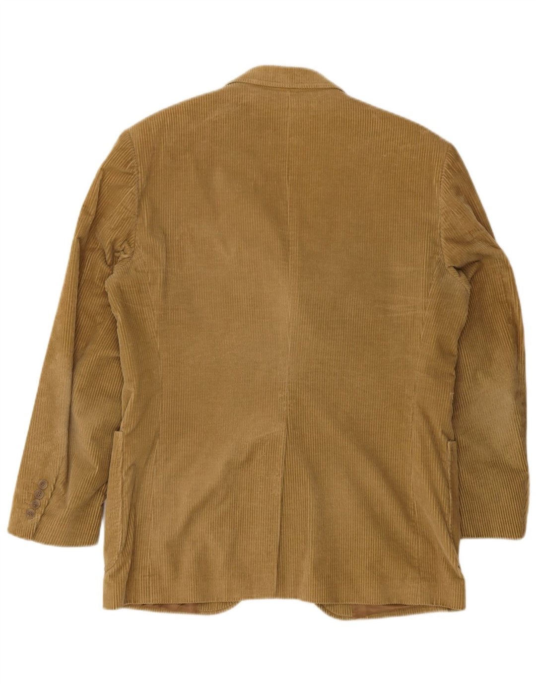 Paoloni Herre 3-knaps Corduroy Blazer Jacket IT 50 Stor Beige Bomuld