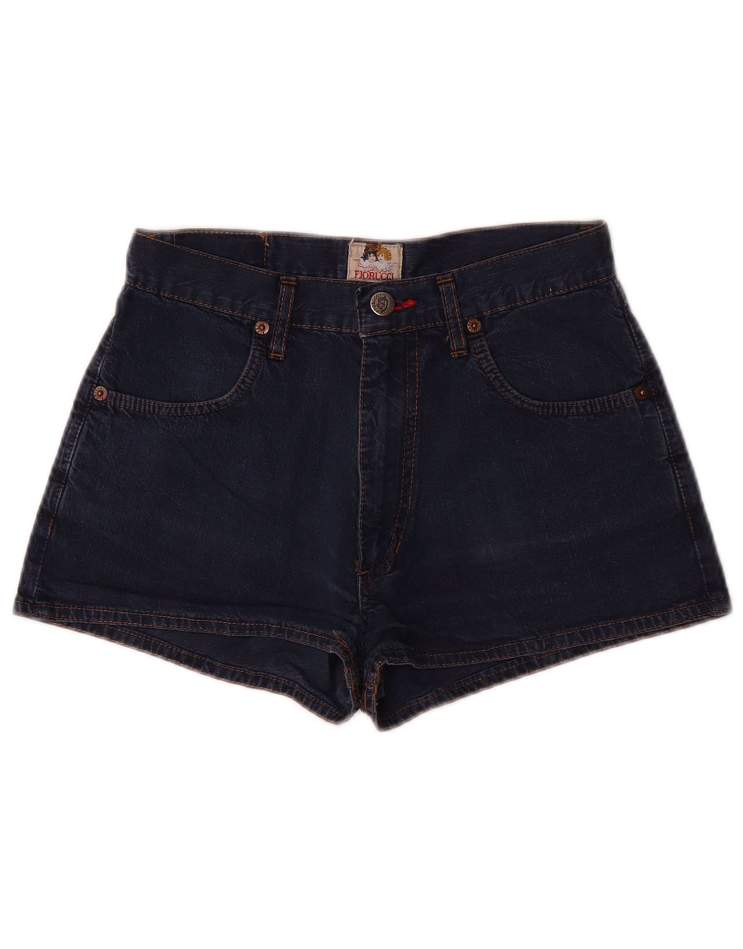 Fiorucci denimshorts til kvinder W26 Små marineblå bomuld