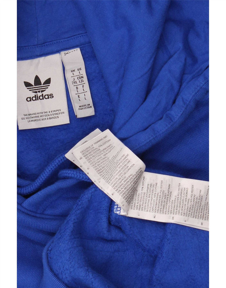 Adidas hættetrøje til mænd, stor blå bomuld